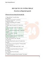 Lý thuyết và bài tập câu tường thuật trong Tiếng Anh