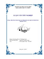 PHƯƠNG PHÁP đặt ẩn PHỤ để GIẢI một số PHƯƠNG TRÌNH vô tỉ 