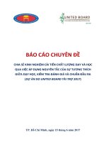 Báo cáo chuyên đề: Chia sẻ kinh nghiệm cải tiến chất lượng dạy và học qua việc áp dụng nguyên tắc của sự tương thích giữa dạy học, kiểm tra đánh giá và chuẩn đầu ra