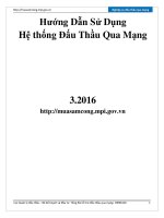 Hướng Dẫn Sử Dụng Hệ thống Đấu Thầu Qua Mạng