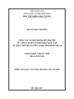 Công tác xã hội trong hỗ trợ trẻ từ 3 đến 6 tuổi gặp khó khăn trong học tập từ thực hiễn huyện Đức Linh, tỉnh Bình Thuận