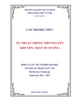 Tự thuật trong thơ nguyễn khuyến, trần tế xương