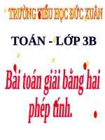 Bài toán giải bằng hai phép tính