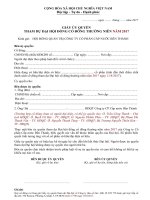 mau giay uy quyen tham du dai hoi dong co dong thuong nien 2017