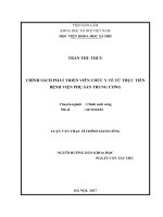 Chính sách phát triển viên chức y tế từ thực tiễn bệnh viện phụ sản trung ương