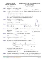 Đề kiểm tra giữa học kỳ 1 năm học 2017 – 2018 môn Toán 12 trường THPT Đống Đa – Hà Nội