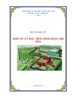 Lập dự án khu xử lý rác thải sinh hoạt tri tôn 