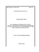 So sánh hiệu quả bổ sung đa vi chất với sắt  acid folic lên tình trạng dinh dưỡng của phụ nữ mang thai và tăng trưởng của trẻ đến 12 tháng tuổi tại Hà Nam