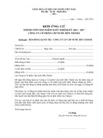 Mẫu Đơn ứng cử, Đơn đề cử BKS