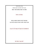 Hoạt động kiểm toán nội bộ tại Ngân hàng Nhà nước Việt Nam