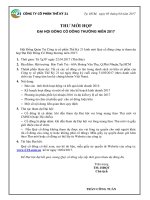 Tài liệu Đại hội cổ đông thường niên 2017 THẾ KỶ 21 1 thu moi hop