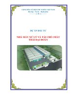 Lập dự án tư vấn lập dự án xử lý rác thải công nghiệp 