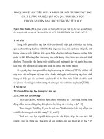 Mối quan hệ mục tiêu, chuẩn đánh giá, môi trường dạy học, chất lượng, hiệu quả quá trình dạy học theo quan điểm dạy học tương tác tích cực