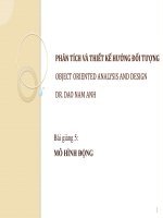 Bài giảng phân tích và thiết kế hướng đối tượng bài giảng 5   TS  đào nam anh 