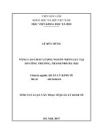 Nâng cao chất lượng nguồn nhân lực sở Công Thương, thành phố Hà Nội (tt)