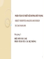Bài giảng phân tích và thiết kế hướng đối tượng bài giảng 3   TS  đào nam anh 