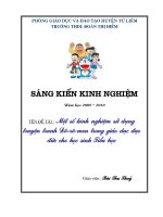 SKKN Một số kinh nghiệm sử dụng truyện tranh Đôrêmon trong giáo dục đạo đức cho học sinh Tiểu học