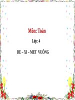 Đề - xi - mét vuông