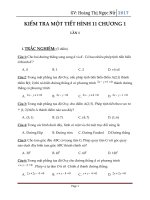 Kiểm tra 1 tiết hình 11 trắc nghiệm