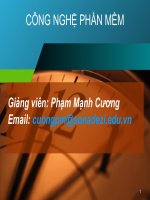 Bài giảng công nghệ phần mềm giới thiệu môn học   phạm mạnh cương 