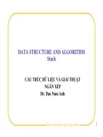 Bài giảng cấu trúc dữ liệu và giải thuật ngăn xếp   TS  đào nam anh 