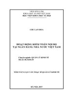 Hoạt động kiểm toán nội bộ tại ngân hàng nhà nước việt nam (tt)