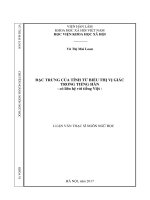 Đặc trưng của tính từ biểu thị vị giác trong tiếng Hàn (có liên hệ với tiếng Việt)