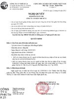 nghi quyet hdqt ve viec nhan co tuc nam 2014 dot cuoi