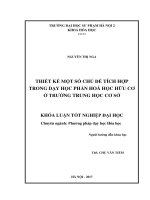 Thiết kế một số chủ đề tích hợp trong dạy học phần hóa học hữu cơ ở trường trung học cơ sở (2017) 