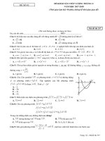 ĐỀ TRẮC NGHIỆM (50 CÂU) KSCL TOÁN THÁNG 11 HAY CÓ LỜI GIẢI