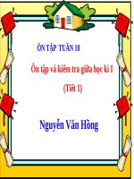 Tuần 10. Ôn tập Giữa Học kì I