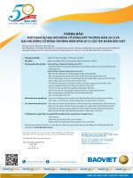 Thông báo mời tham dự họp ĐHĐCĐ bất thường năm 2015 và ĐHĐCĐ thường niên năm 2015