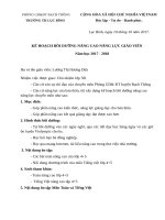 KẾ HOẠCH TỰ BỒI DƯỠNG NĂNG LỰC GV