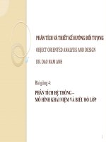 Bài giảng phân tích và thiết kế hướng đối tượng bài giảng 4   TS  đào nam anh 