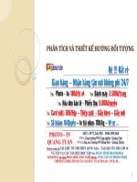 Bài giảng phân tích và thiết kế hướng đối tượng bài giảng 2   TS  đào nam anh 