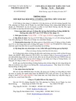 Tài liệu họp Đại hội đồng cổ đông thường niên năm 2017 1 Thông báo mời họp