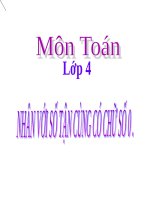 Nhân với số có tận cùng là chữ số 0