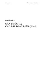 DE CUONG ON THI VAO LOP 10  MON TOAN CĂN THỨC VÀ CÁC BÀI TOÁN LIÊN QUAN