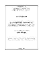 Quản trị nguồn nhân lực tại công ty cổ phần phát triển ACT (tt)