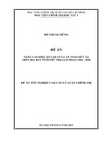 Nâng cao hiệu quả quản lý an toàn bức xạ  trên địa bàn tỉnh Phú Thọ giai đoạn 2016  2020