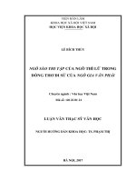 Ngô Sào thi tập của Ngô Thì Lữ trong dòng thơ đi sứ của Ngô gia văn phái (LV thạc sĩ)
