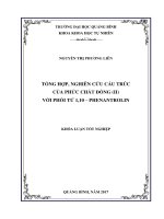 Tổng hợp, nghiên cứu cấu trúc của phức chất đồng (II) với phối tử 1,10   phenantrolin 