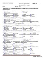 Đề và đáp an Tiếng Anh 12 thi học kỳ 2 năm 2017 | THPT Trung Giã DE 195