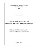 Thiết kế và sử dụng trò chơi trong dạy học phần phi kim, hoá học 10 (2017) 