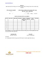 Mẫu bảng kê danh sách lao động - Phụ lục 4 dong