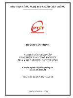 Nghiên Cứu Giải Pháp Phát Hiện Tấn Công Website Dựa Vào Dấu Hiệu Bất Thường (tt)