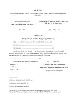 Mẫu không đủ điều kiện thụ lý giải quyết khiếu nại Mẫu số 03 KN 945962016