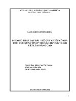 PHƯƠNG PHÁP dạy bài “ hệ QUY CHIẾU có GIA tốc  lực QUÁN TÍNH’’ TRONG CHƯƠNG TRÌNH vật lí 10 NÂNG CAO 