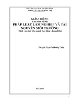 Giáo trình pháp luật lâm nghiệp và tài nguyên môi trường 