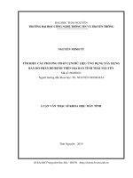 Tìm hiểu các phương pháp phân cụm dữ liệu ứng dụng xây dựng bản đồ phân bố bệnh trên địa bàn tỉnh Thái Nguyên (LV thạc sĩ)